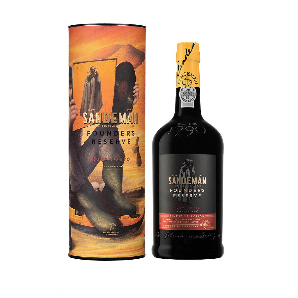 VINO OPORTO SANDEMAN FOUNDER RESERVE CON ESTUCHE  750 ML