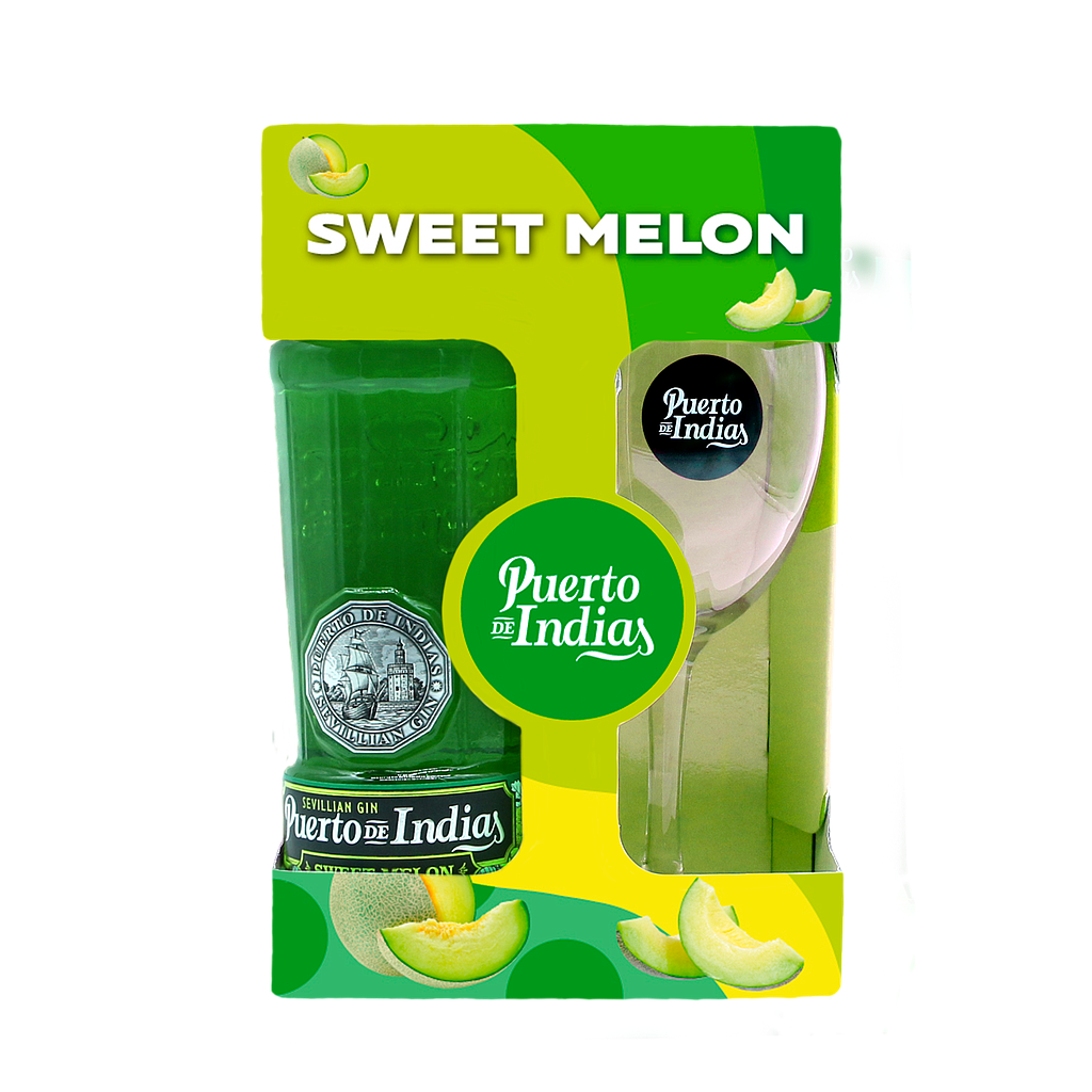 GIN PUERTO DE INDIAS SWEET MELON 700 ML + COPA
