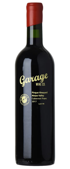 VINO GARAGE &amp; WINE LOTE 90 PIRQUE VYRD MAIPO VALLEY CABERNET FRANC 750 ML