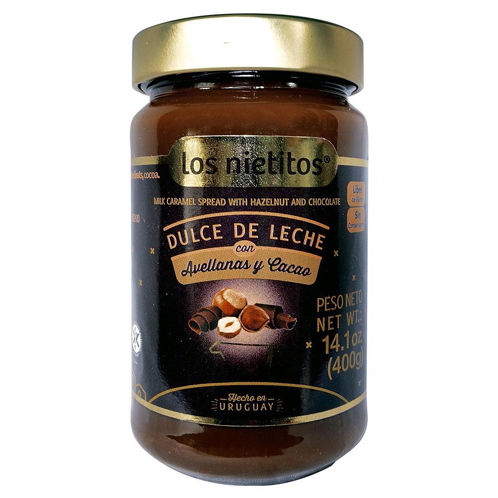 DULCE DE LECHE LOS NIETITOS CON AVELLANAS Y CHOCOLATE 400 GRAMOS