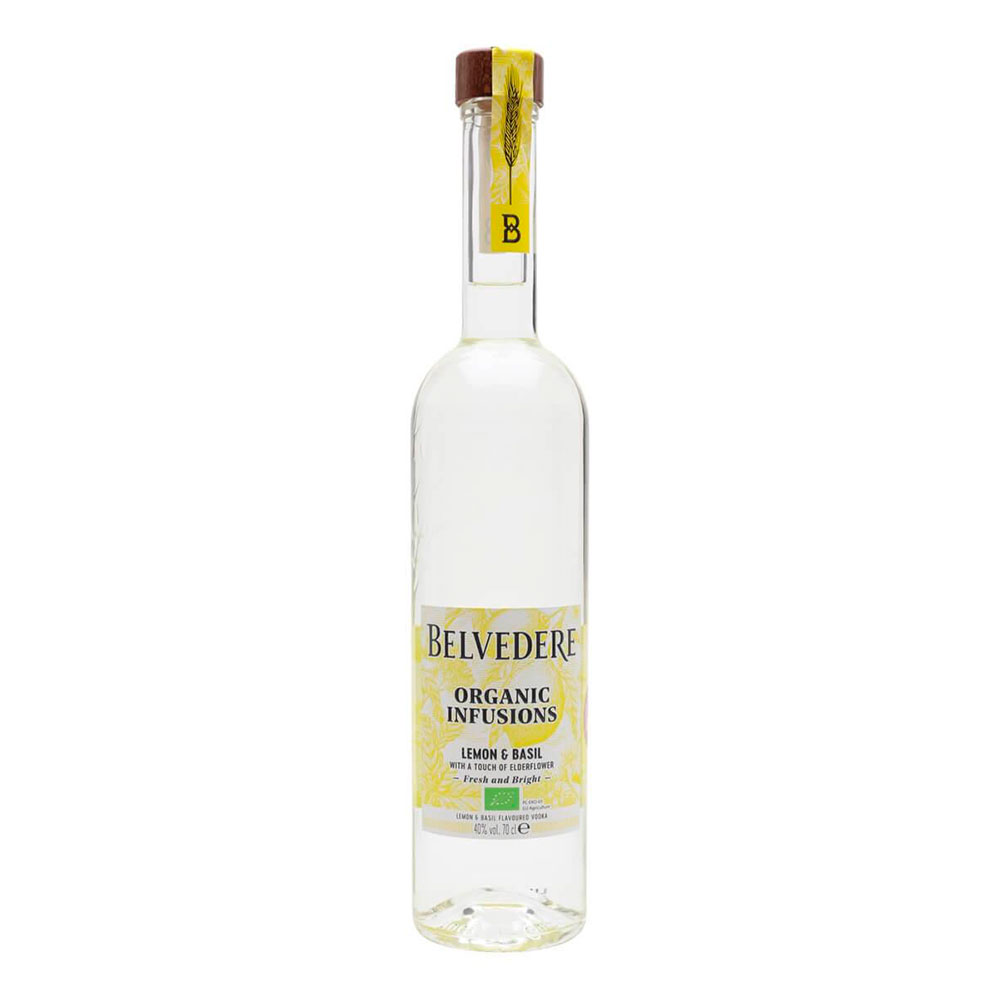 VODKA BELVEDERE ORGANIC LEMON &amp; BASIL  750 ML