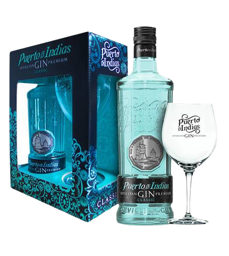 [332] GIN PUERTO DE INDIAS CLASSIC 700 ML + COPA