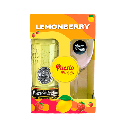 [1742] GIN PUERTO DE INDIAS LEMONBERRY 700 ML + COPA